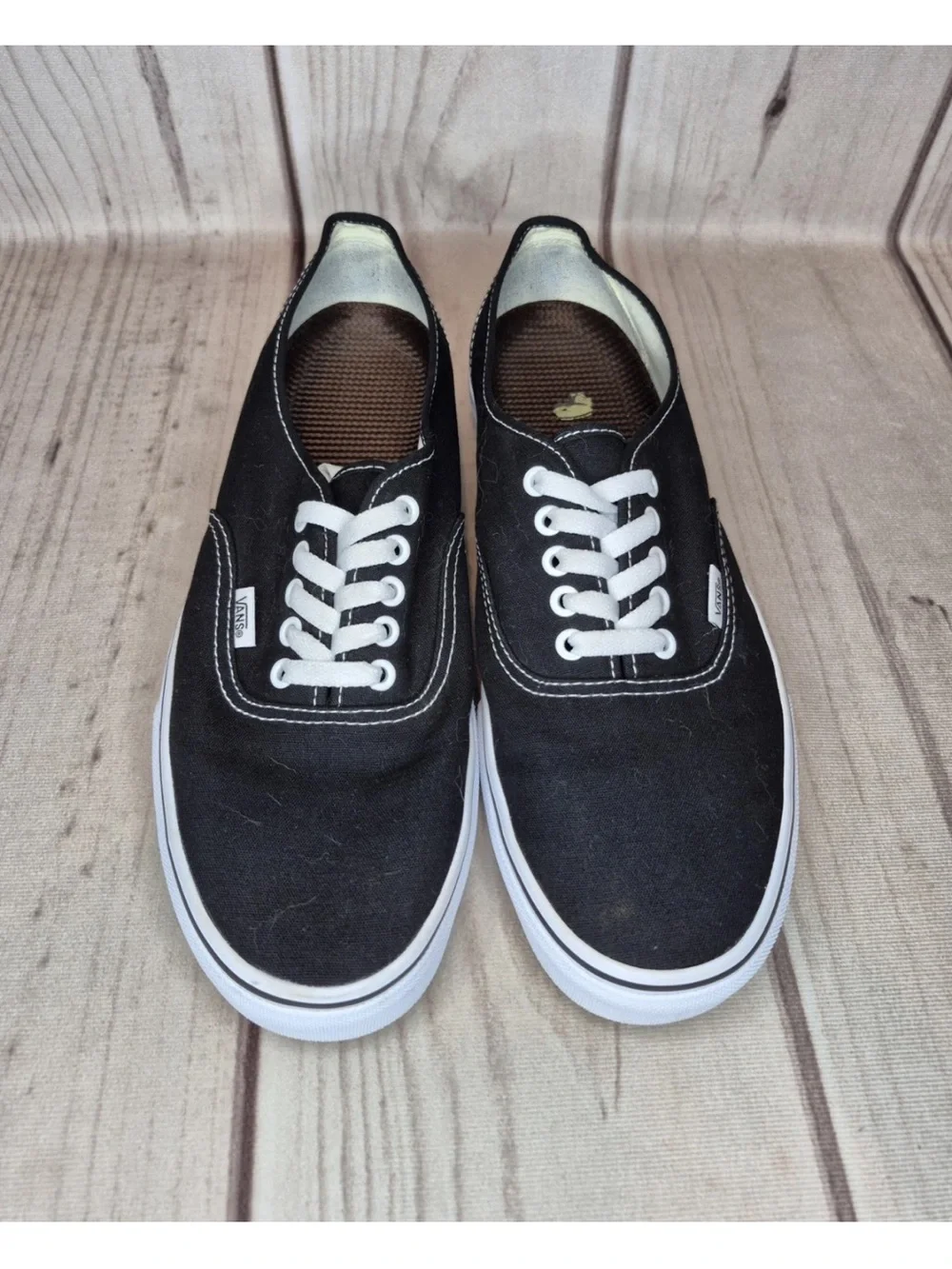 Vans Men’s Size 11.5/ Women’s Size 13 Black White Canvas Skate Shoes - Picture 6 of 11
